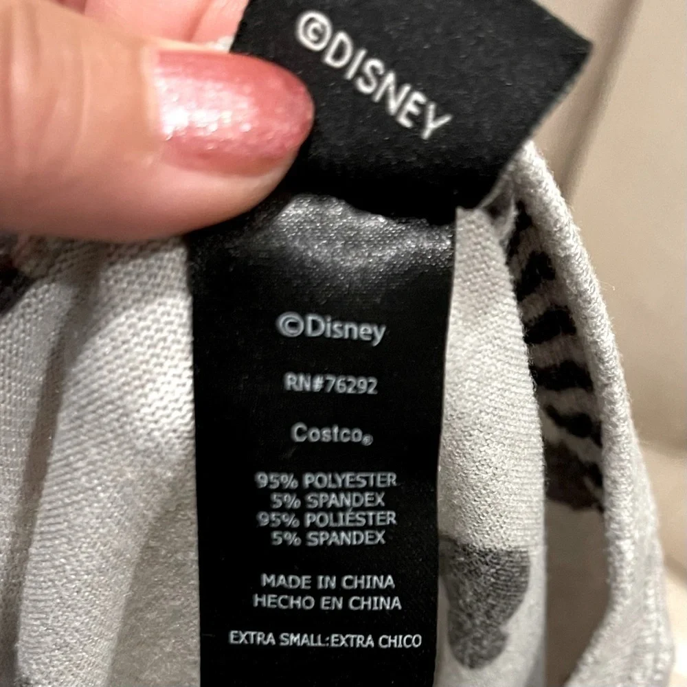 BN:  Mickey Mouse Fleece Top Women’s XS Sweater Tie Waist Gray - Picture 4 of 8